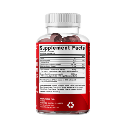 Sugar Free Cinnamon with Chormium 60 Gummies