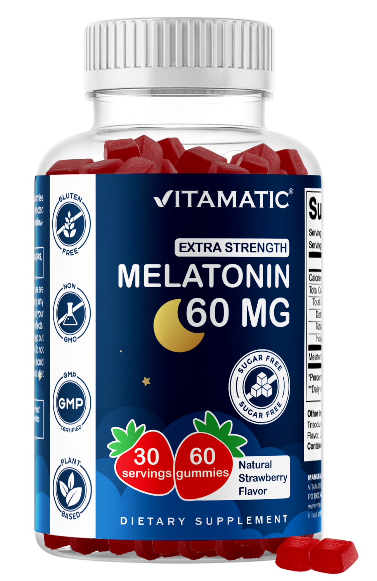 Vitamatic Sugar-Free Melatonin 60mg, 60 Gummies