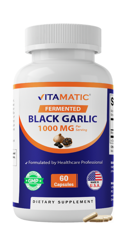 Fermented Black Garlic Extract 1000 mg 60 Capsules