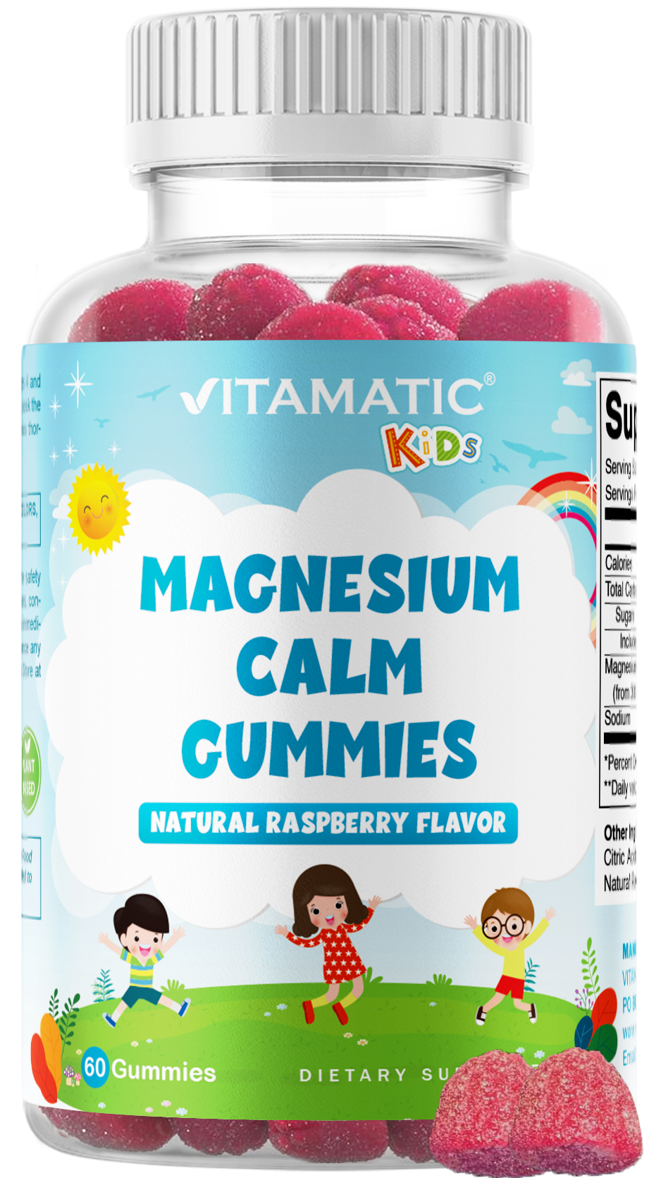 Vitamatic Kids Magnesium 35mg Gummies, 60 Count