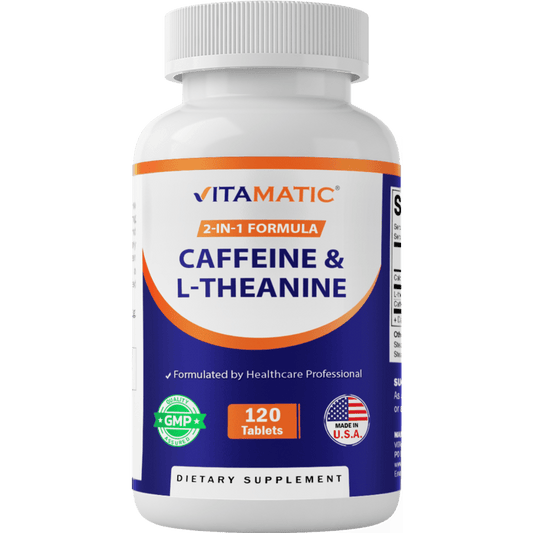 L-Theanine 200mg with Caffeine 100mg - 120 Tablets