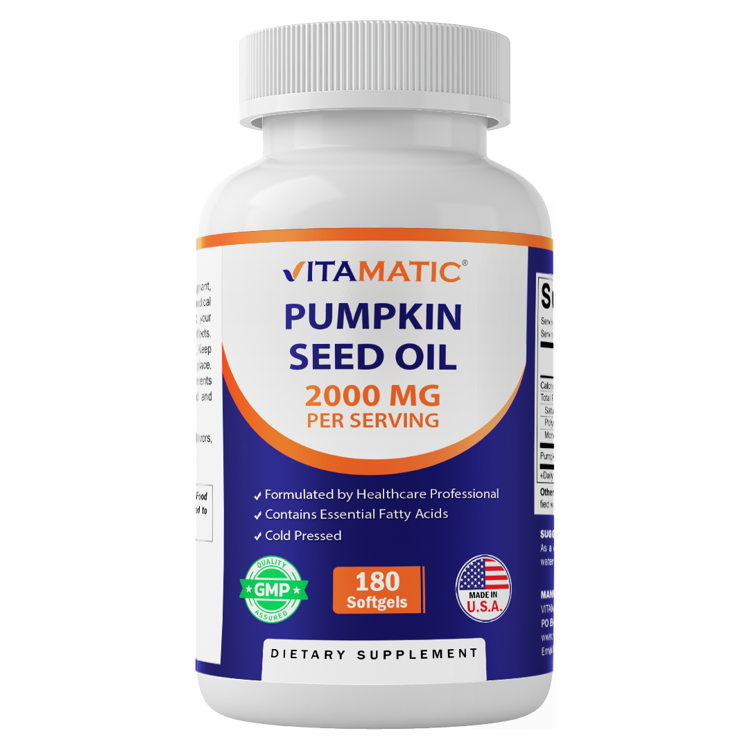 Pumpkin Seed Oil 2000mg Softgel - 180 Softgels