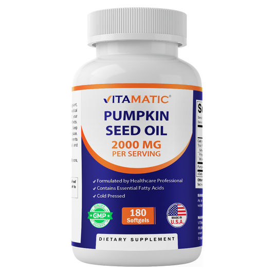 Pumpkin Seed Oil 2000mg Softgel - 180 Softgels