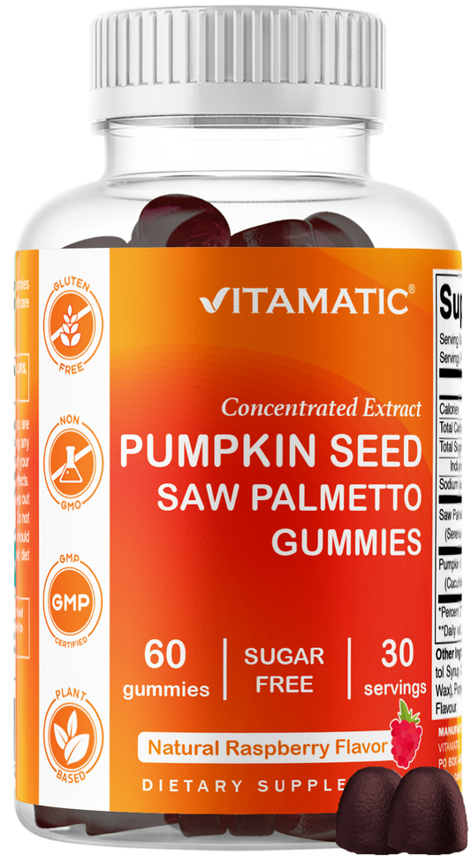 Vitamatic Pumpkin Seed 20:1 Extract Gummies, Sugar Free, 60ct
