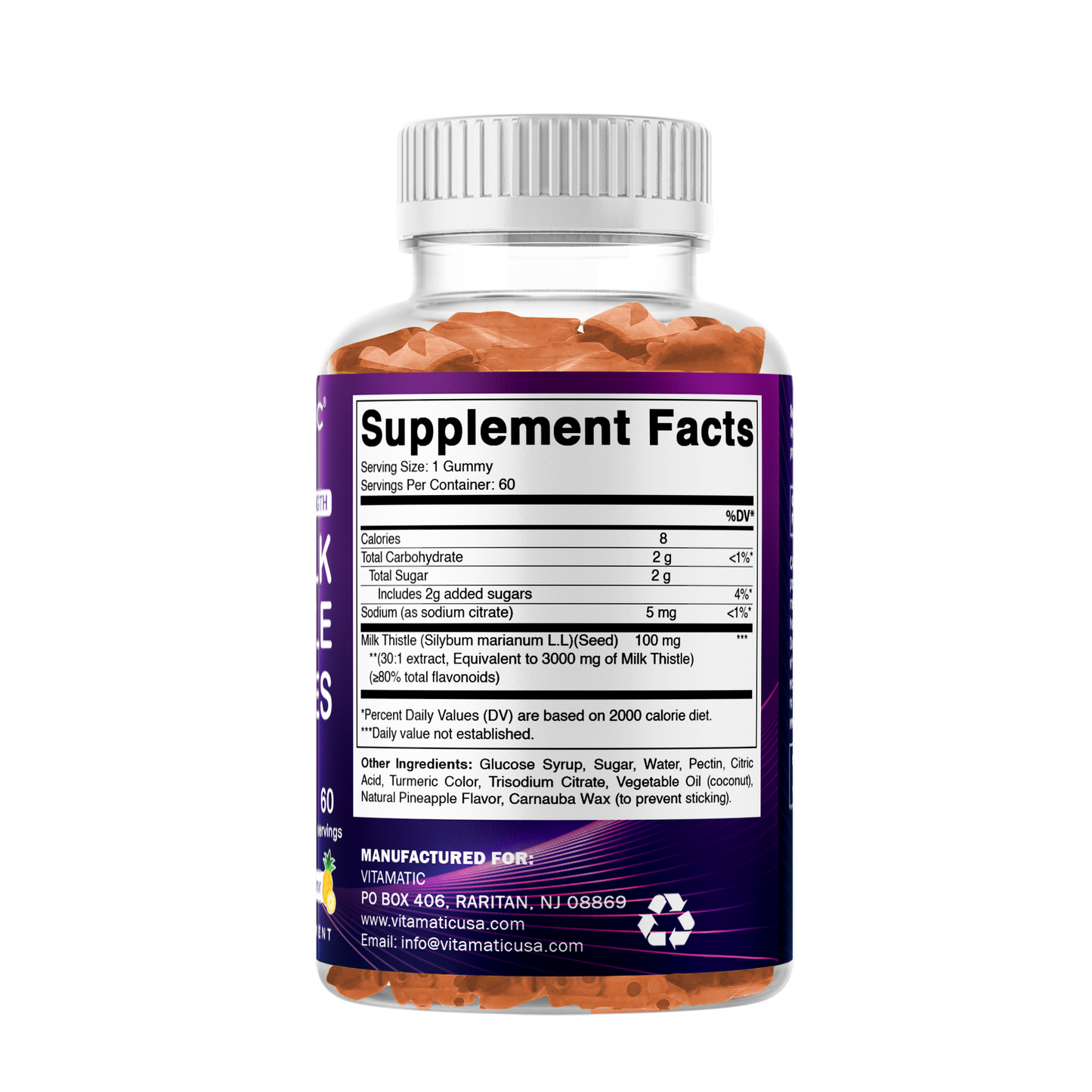 Milk Thistle Gummies 3000mg - 60 Gummies