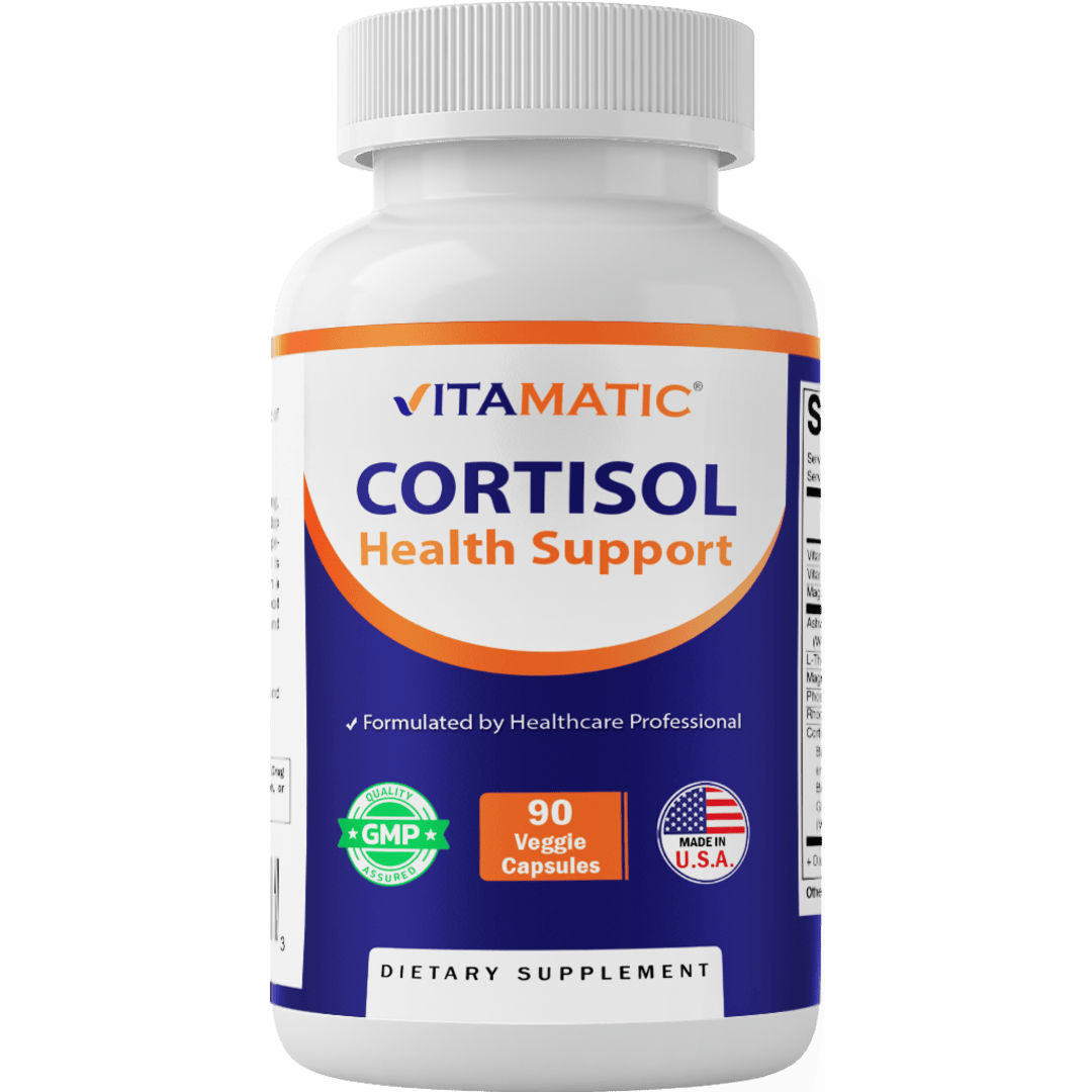 Cortisol Health Support - 90 Veggie Capsules- Made with Adaptogenic Blend with Ashwagandha, Rhodiola, Magnolia, L-Theanine, Phosphatidylserine