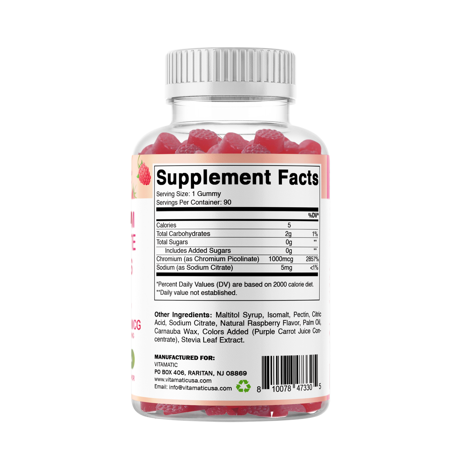 Vitamatic Chromium Picolinate 1000 mcg - 90 Gummies