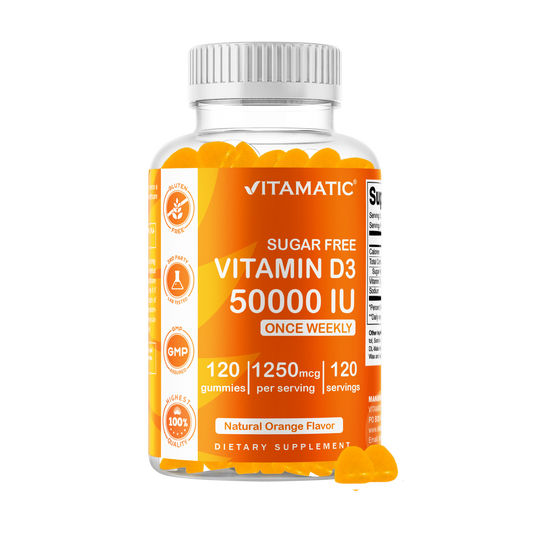 Sugar Free Vitamin D3 50000 IU, 120 Gummies