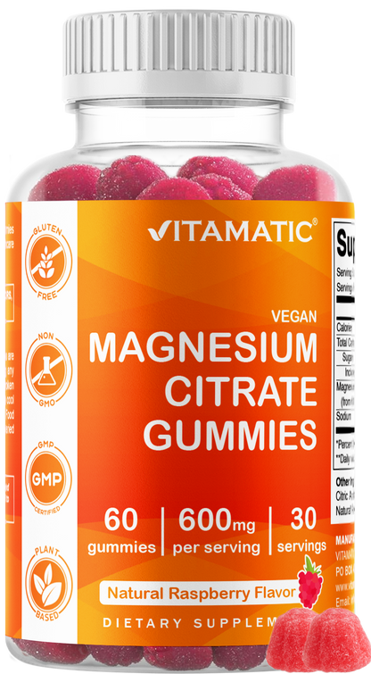 Vitamatic Magnesium Citrate 600mg, 60 Vegan Gummies