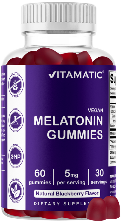 Vitamatic Melatonin 5mg Vegan Gummies, 60 Gummies