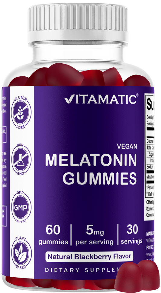 Vitamatic Melatonin 5mg Vegan Gummies, 60 Gummies