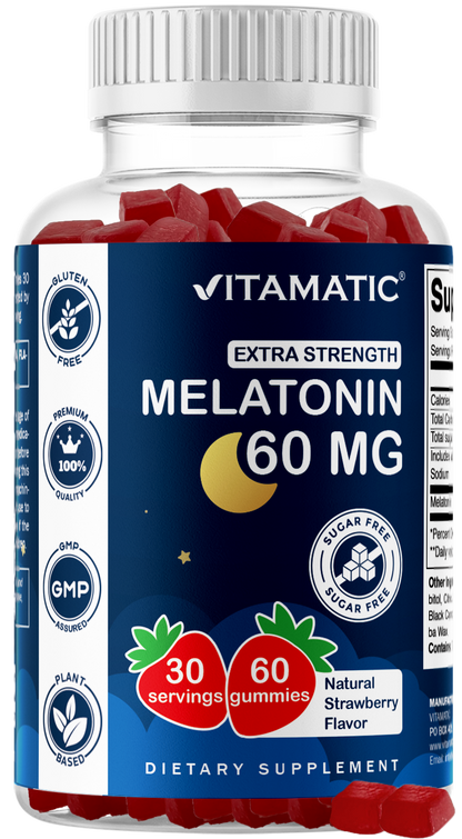Vitamatic Sugar-Free Melatonin 60mg, 60 Gummies