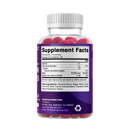 Biotin 10,000 mcg per Serving Gummies