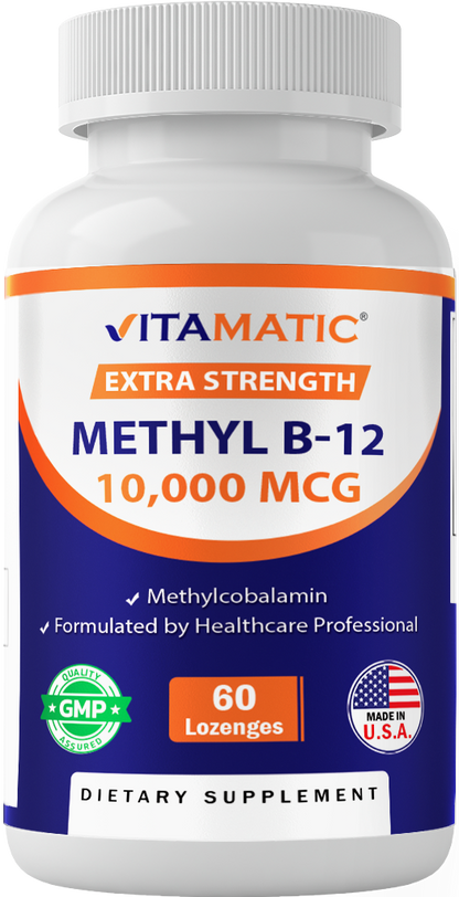Methyl B12 (Methyl-cobalamin) 10,000 mcg - 60 Lozenges