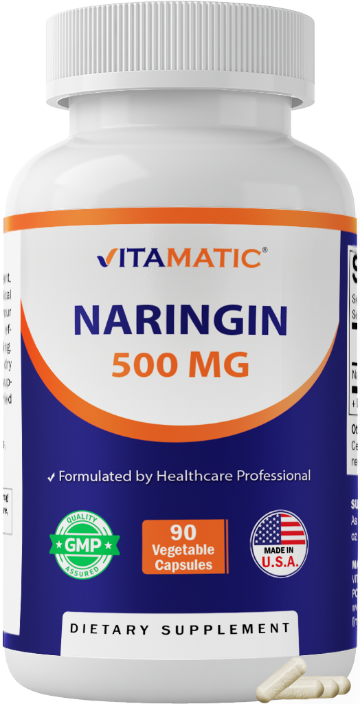 Naringin 500 mg – 90 Vegetarian Capsules – Citrus Bioflavonoid Supplement