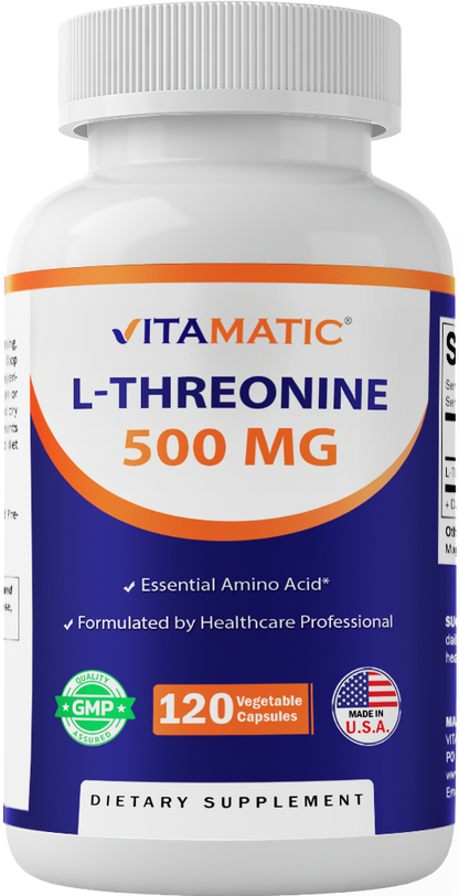 L-Threonine 500 mg - 120 Vegetable Capsules