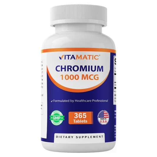 Chromium 1000 mcg | 365 Tablets | High Potency Chromium Picolinate