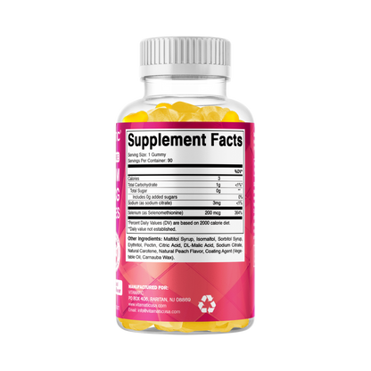 Sugar Free Yeast Free Selenium 200 mcg - 90 Gummies