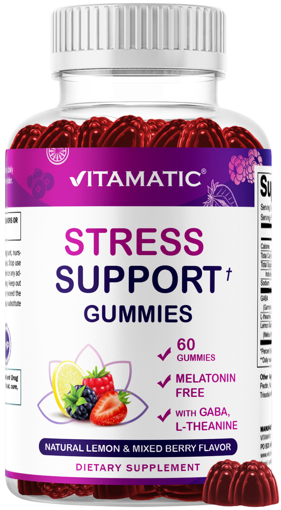 Stress Relief Gummies with GABA + L-Theanine