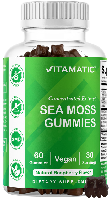 Vitamatic Irish Sea Moss Vegan Gummies, 60 Gummies