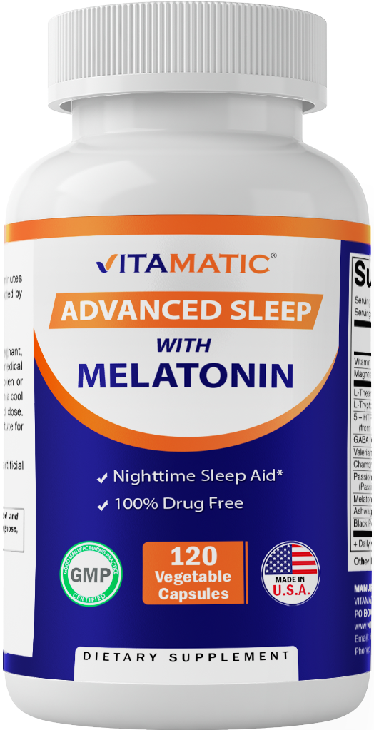 Advanced Sleep Aid with Melatonin - 120 Vegetable Capsules