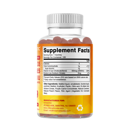 Sugar Free Vitamin D3 2000 IU - 120 Gummies