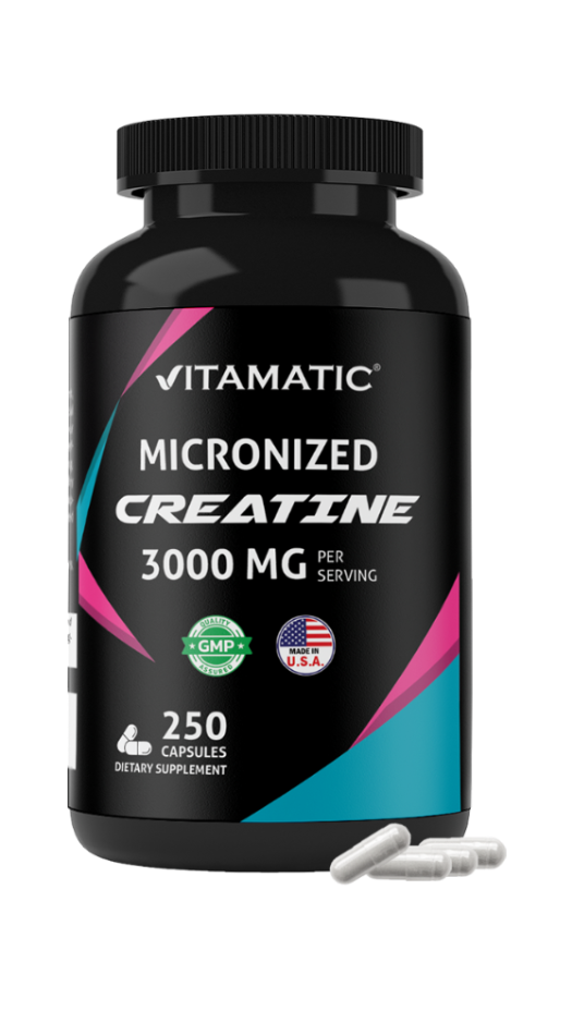 Micronized Creatine Monohydrate 3000 mg Per Serving – 250 Capsules