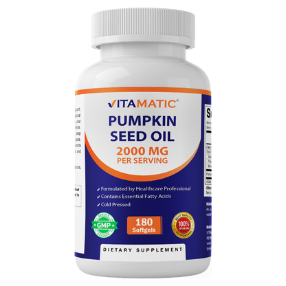 Pumpkin Seed Oil 2000mg Softgel - 180 Softgels