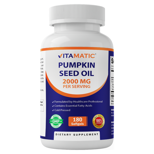 Pumpkin Seed Oil 2000mg Softgel - 180 Softgels
