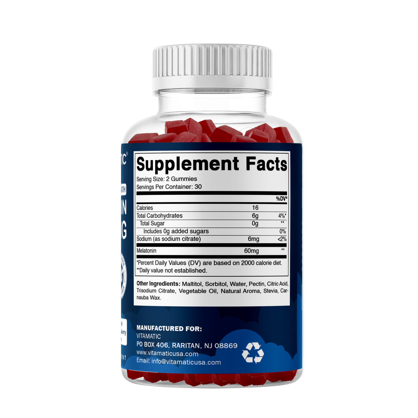 Sugar Free Melatonin 60mg - 60 Gummies