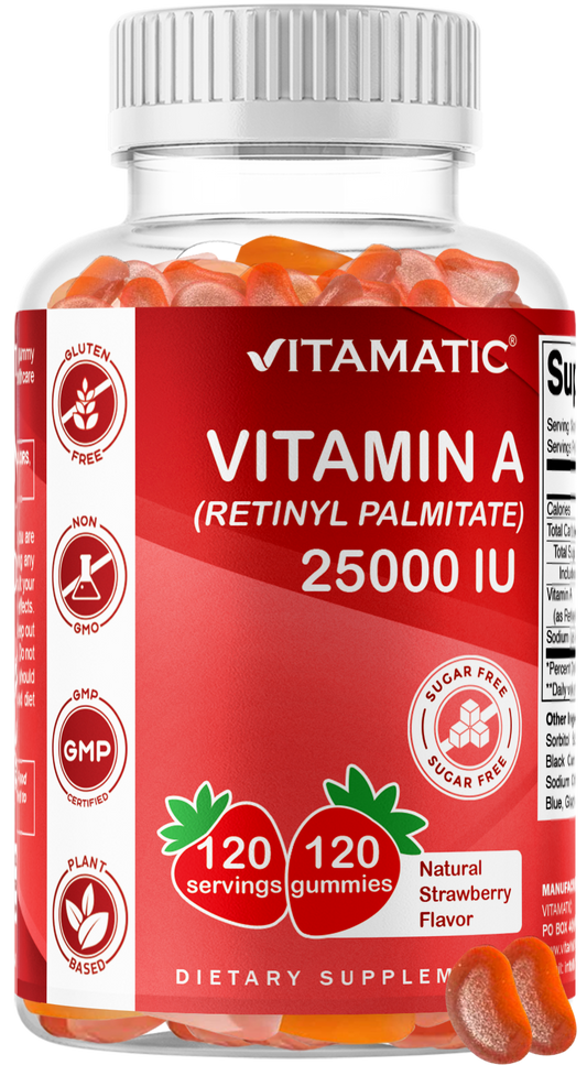 Vitamatic Sugar-Free Vitamin A 25000 IU, 120 Gummies