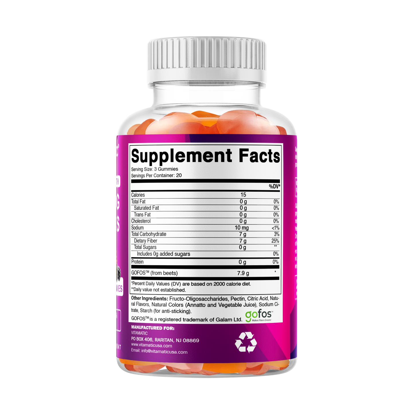 FIBER 7G (Beet Fos-pectin) - 60 Gummies