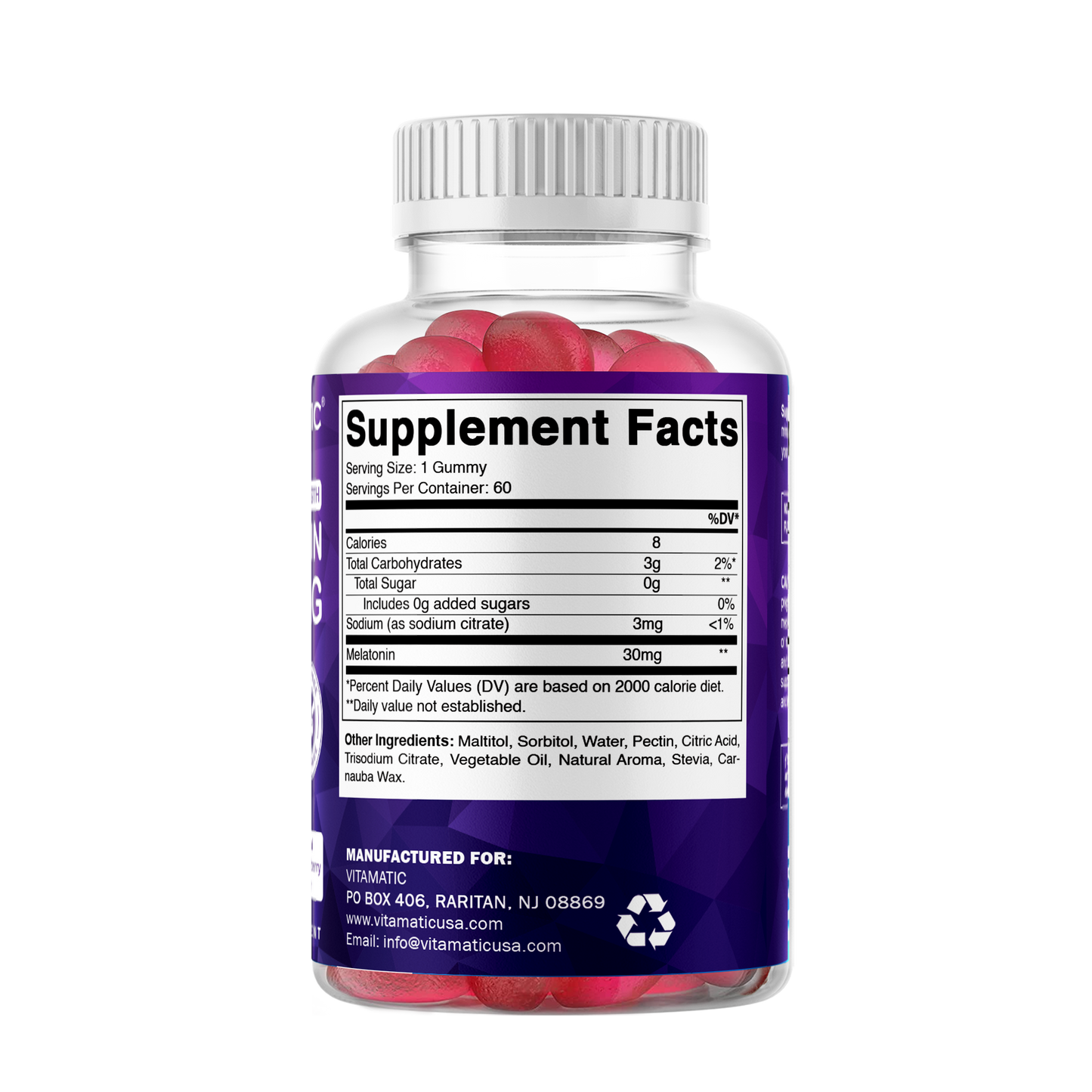 Sugar Free Melatonin 30mg - 60 Gummies