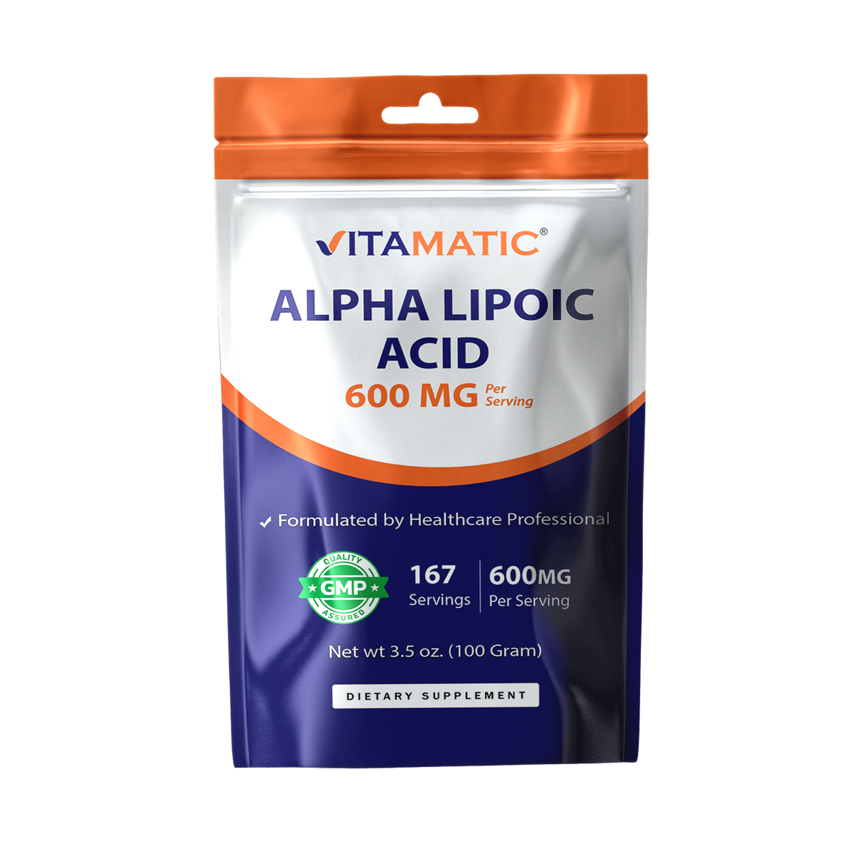 Alpha Lipoic Acid Powder 600mg Per Serving, 100g Pouch