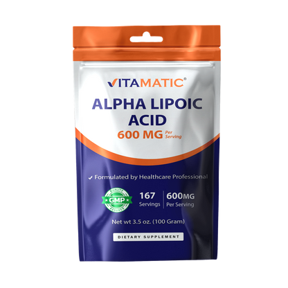 Alpha Lipoic Acid Powder 600mg Per Serving, 100g Pouch