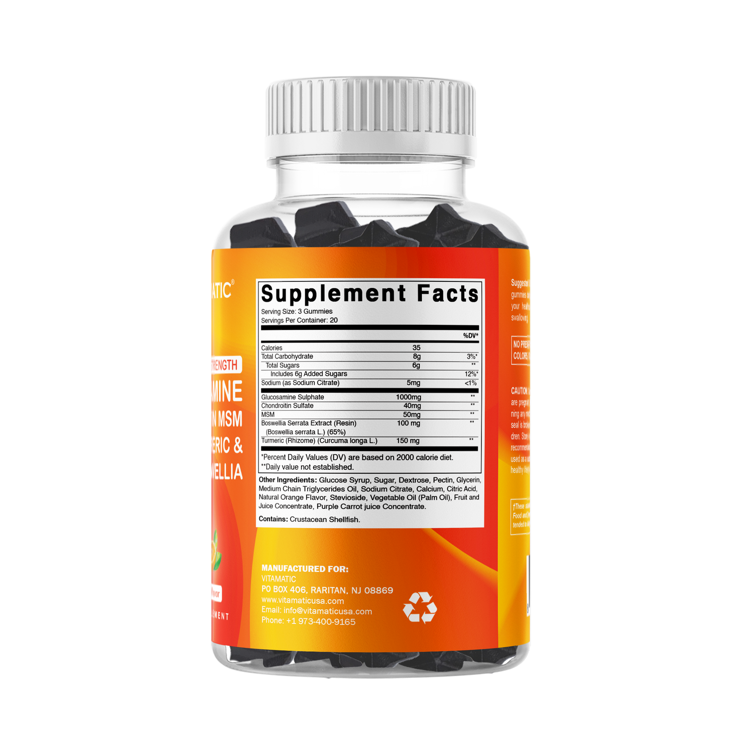 Glucosamine Chondroitin MSM Boswellia Turmeric 60 Gummies