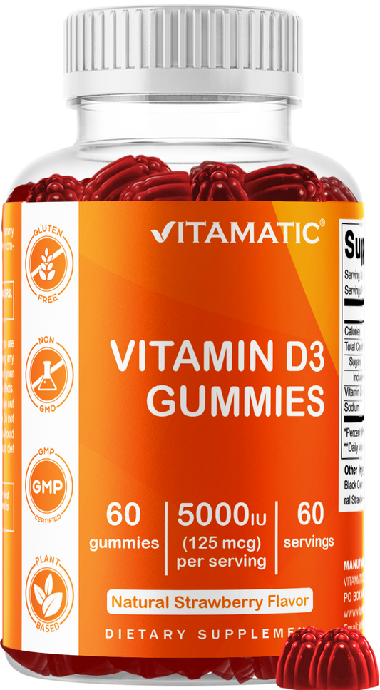 Vitamatic Vitamin D3 5000 IU Gummies, 60 Ct