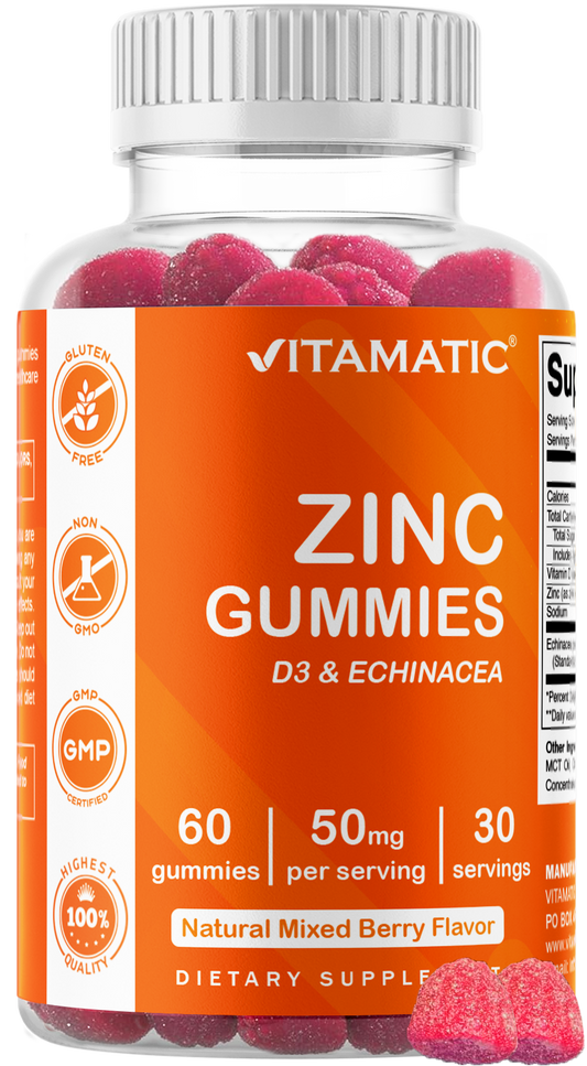 Vitamatic Zinc 50mg per Serving, 60 Gummies