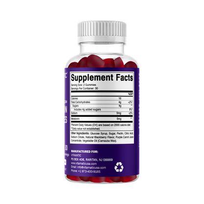 Melatonin 5 mg 60 Vegan Gummies