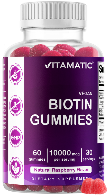 Vitamatic Biotin 10,000 mcg per Serving, 60 Gummies