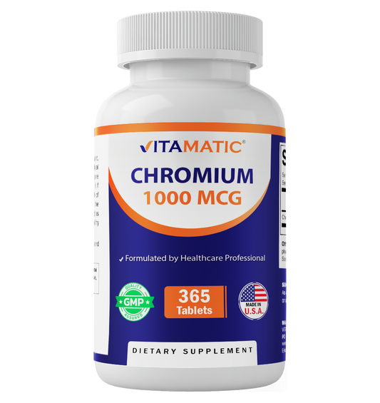 Chromium 1000 mcg | 365 Tablets | High Potency Chromium Picolinate