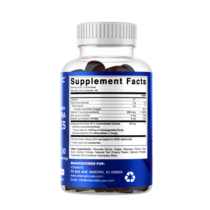Ashwagandha 1500mg 60 Vegan Gummies