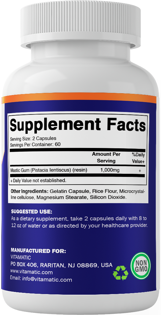 Mastic Gum 1000mg per Serving 120 Capsules