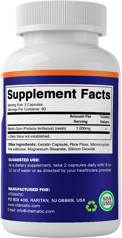 Mastic Gum 1000mg per Serving 120 Capsules
