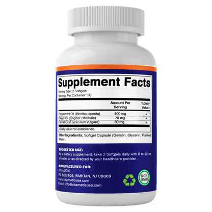 Peppermint Oil Softgels - 180 Softgels