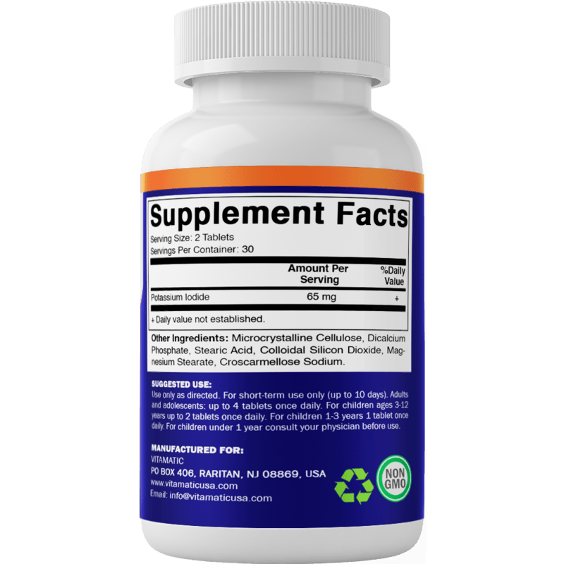 Potassium Iodide 65 mg per Serving - 60 Tablets