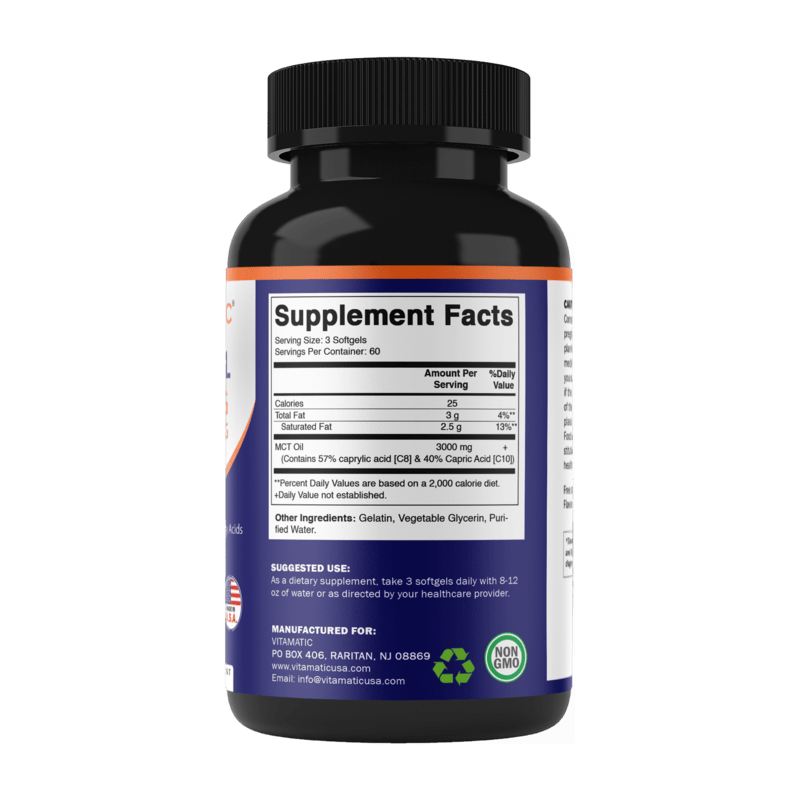 MCT Oil Softgels 3000 mg - 180 Softgels