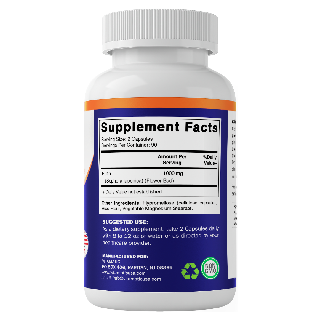 Rutin 1000mg Supplement - 180 Capsules