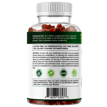 Sugar Free Rhodiola Rosea Gummies 1500 mg Equivalent Per Serving – 60 Gummies – Mixed Berry Flavor