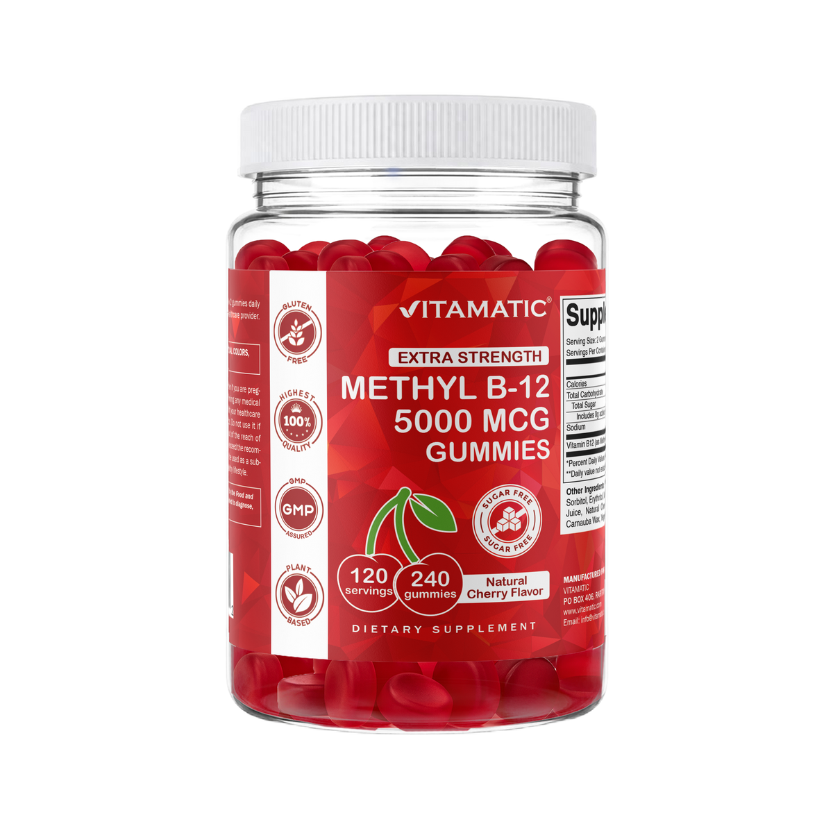 Extra Strength Vitamin B12 5000 mcg, 240 Tablets